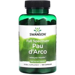 Swanson Pau d'arco 500mg, 100 Capsules