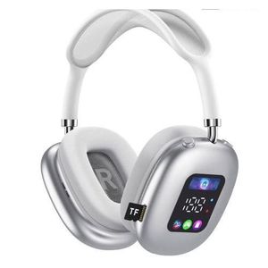 AKZ MAX300 Wireless Bluetooth Foldable Headphones With Touch Screen - BT Stereo Bass Overhead Gaming TWS HIFI Music Earphones