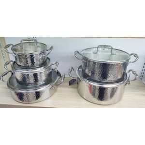 5pcs UAKEEN Stainless Steel Cookware Set