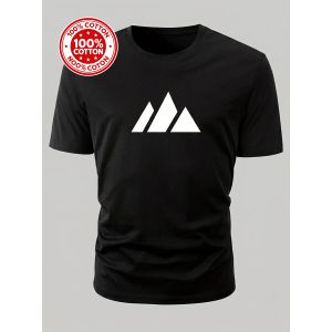 100% Cotton Summer Mens Short Sleeve T Shirts Easy Versatile
