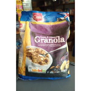 Grain raisin and almond granola 500g
