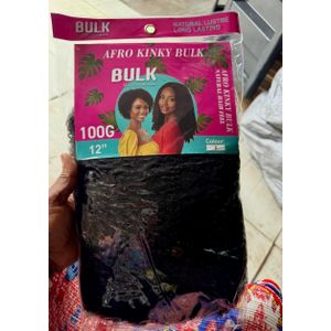 Kinky Afro Kinkyy Bulk 100G 12”  (Natural Color)