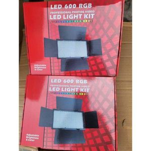 LED 600 RGB Professional Photo Light Kit x 1 pack only + free tripod stand