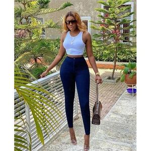 Huyghdfb Women Solid Color Jeans, Adults High Nigeria