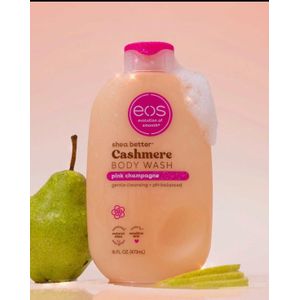 eos Shea Better Cashmere Body Wash in the Pink Champagne scent (16 fl. oz. / 473 ml)