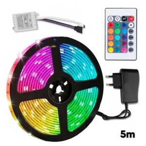 RGB 5m tape light rope light with remote control for your tv console, bed frames, and ceilings