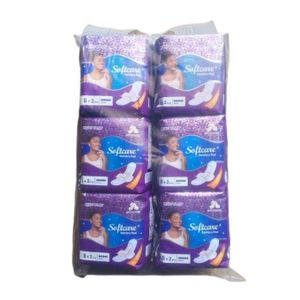 Softcare Sanitary Pad - Heavy Flow 8+2 Pads x 6 Pack