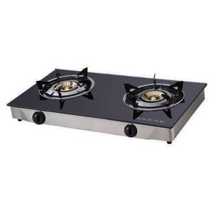   TABLE TOP GLASS GAS COOKER WITH TWO HOBS