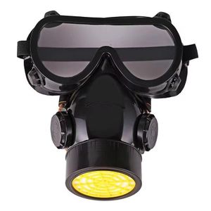 Professional Chemical Respirator Mask & Safety Goggles Set – Anti-Dust Spray Painting Mask with Active Carbon Filter Cartridge – Professional Dual Protection for Industrial Welding, Pesticides & Toxic Vapor
