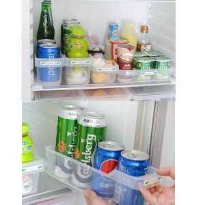 Refrigerator Food Storage Bins, Storage Box,Food Containers with Lid for  Kitchen Fridge Cabinet Freezer Organizer( Food Not Included)