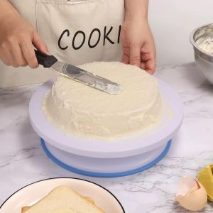Cake Decorating Turntable Baking Cake Rotary Table Plastic Round Plate