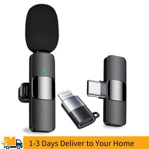 Single Type-C Wireless Lapel Microphone, Omnidirectional Clip-on Mic with iPhone/Android Adapter for Content Creation, Vlogging, and Recording