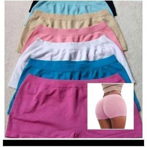 6 Babban Waist Seamless Boysshorts Panties Matan Nigeria