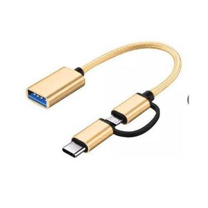 Otg Type-C 2-in-1 Adapter Cable Adapter For Mobile Phones, Computers, Tablets, USB Flash Drives