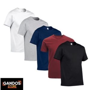 5 IN 1 UNISEX PLAIN ROUND NECK POLO T-SHIRT