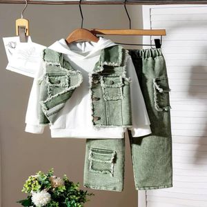 3 pieces luxury jean set for boys