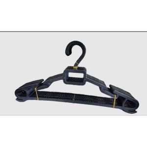 Home Plastic Hanger Set Of 12-Black