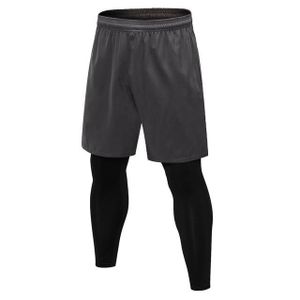Sports Pants with Knee Pads 3/4 Compression Black Leggings