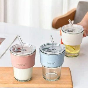 Unique Bamboo Glass Straw Cup