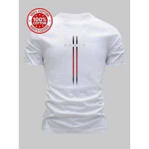 100% Cotton Mens T Shirts Soft Light Beige Friendly