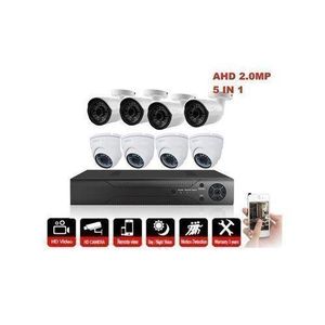 Hikvision 8 Channel CCTV Security Camera Kit – 4 Indoor + 4 Outdoor 2MP HD Cameras With DVR Night Vision & Remote Viewing