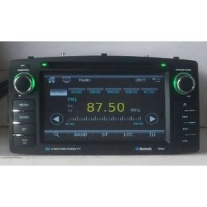 Toyota Corolla S 2003 - 2007 Car DVD Sound System With Touch Screen And Reverse Camera, Day And Light View And Wheel Control