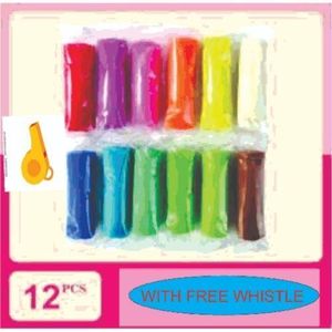 12 colour Modelling Clay With Free Whistle