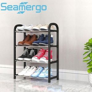Home Simple Shoe Rack Storage Organizer Multi-layer Stainless Steel Shoe Shelf