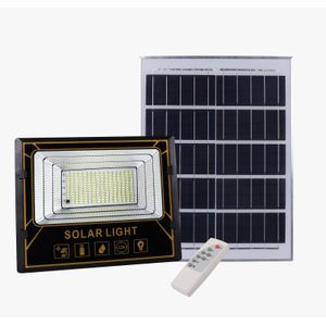 ESCLIGHTING Outdoor Solar Floodlight + Remote Control - 100W - Black