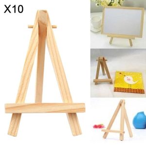 12 Pack 5 Inch Mini Wood Display Easel Natural Wooden Tripod Holder Stand  for Displaying Small