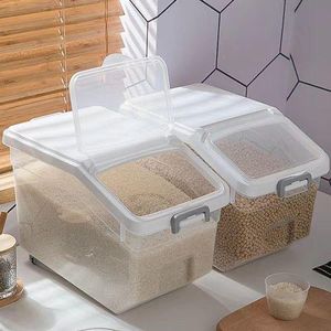 Dry Food Rice Container Dispenser Airtight Plastic Storage