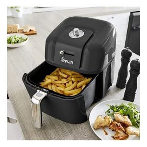 Swan 6L Retro Manual Air Fryer Cream