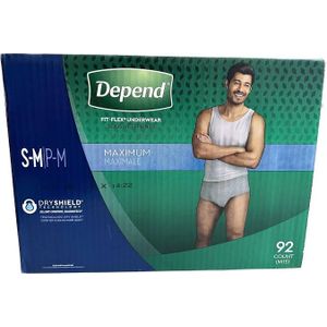 Depend Fit-Flex Extra Large Maximum Absorbency Underwear for Men 80 count.