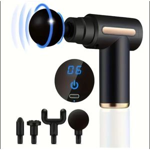 Powerful Massage Gun – 4 Heads, 6 Speeds - Target Every Muscle