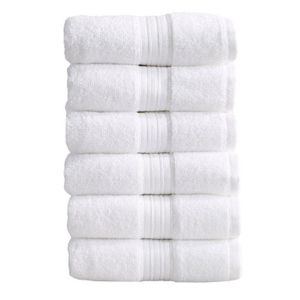 6pcs Small 100% Cotton Hand Towel - White