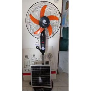 "16" Rechargeable Solar Fan with 18000Mah battery capacity 