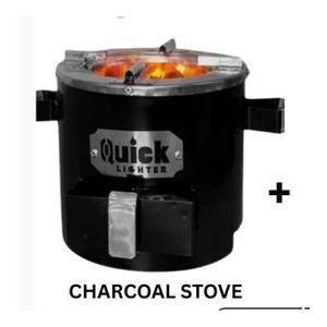 Smokeles Quick Lighter family sized Charcoal Stove with Free Fire Starter and charcoal