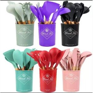 Quality silicone  Non Stick  Cook spoon set