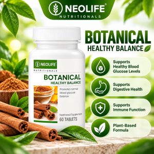 Wellness Botanical Healthy Balance Nutritional Supplement with Cinnamon Curcumin Turmeric Chromium Alpha Lipoic Acid 60 Tablets Botanical Balance 60 Tablets  Herbal Blend for Natural Balance