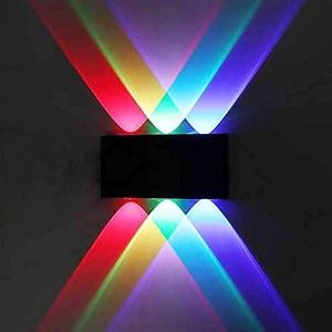Up And Down LED Wall Light - RGB - 6W - 220V - ABS+PC - Black