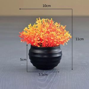 3Pcs Artificial Potted Plants, Mini Succulent Set with Black Pot, Home Office Desk Decor