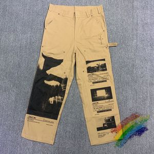 Ss Travis Scott Cactus Jack Whoisjacov Pocket Cargo Pants Men Women Joggers  Drawstring Sweatpants Trousers