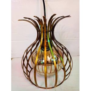 Fancy single drop iron pendant light 