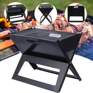 Portable Foldable Barbecue Charcoal Grill Indoors & Outdoors