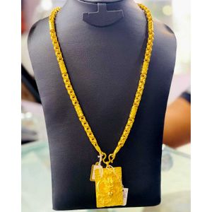 Gold Best Sophisticated Non Fading Men's Gold Necklace From Saudi Arabia  For Arabian Money Men