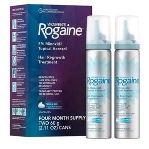 Rogaine Women's 5% minoxidil aerosol foam spray (pack of 2 aerosol cans)  