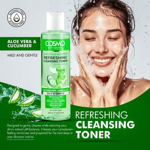 Cosmo Skin Naturals Aloe Vera & Cucumber Refreshing Cleansing Toner. 