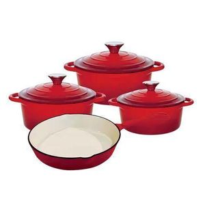 4 Sets Non-stick Cast Granite Pot Cookware Set