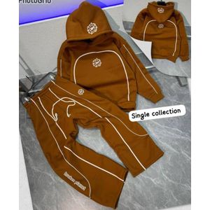 Brown Standard Men's up and down Hoodies 