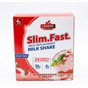 Legend Slim Fast Strawberry Milk Shake with Vitamin and Minerals - 20 Tea Bags 